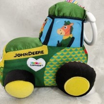 John Deere Tractor Lamaze Plush Clip &amp; Go Tractor Baby Toy Crinkle 7&quot; - £9.23 GBP