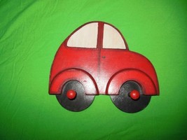 Handmade Red Car Peg Hat or Coat Hanger Boys Room Functional Decor - £10.35 GBP