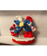 1982 Smurf Christmas Collection Wallace Berrie Co. Ceramic Statue Pre-Ow... - $19.99
