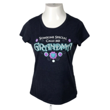 Mothers Day Grandma Cute T-Shirt Blouse ~ Sz M  ~ Blue ~ Short Sleeve - £13.54 GBP
