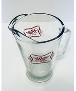 Miller High Life Beer Pitcher 56 Fluid Ouncer Clear Red Logo Man Cave Heavy - £18.25 GBP