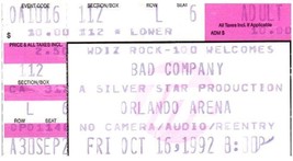 Mauvais Company Ticket Stub Octobre 16 1992 Orlando Florida - $41.51