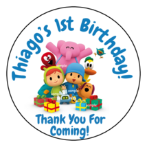 12 Pocoyo Birthday Stickers, party favors, labels, personalized,2.5&quot;, Gift Tags - £9.40 GBP