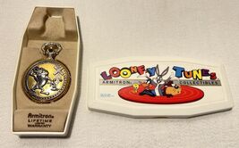Looney Tunes Taz Railroad Pocket Watch 1994 Armitron W/Collector Case No... - $44.54