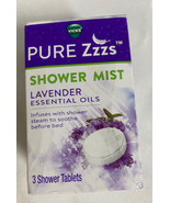 Vicks PURE Zzzs Shower Mist Tablet Lavender Essential Oil Aroma 3 Shower... - £4.54 GBP