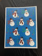 Hallmark Christmas Vintage Sticker Sheet Snowman 1 Sheet - $7.14
