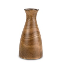 Beauty in Nature Natural Brown Stain Mango Tree Wood Bottle Shaped Vase - £25.84 GBP
