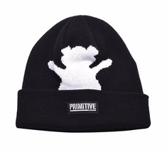 Primitive x Grizzly GripTape Black Bear Fold Cuff Beanie Winter Skate Hat Skully - £19.80 GBP