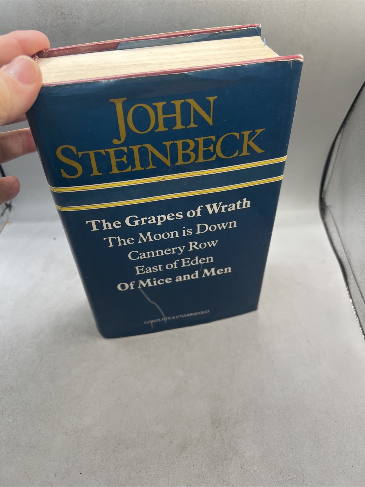 John Steinbeck Complete and Unabridged 4 Novel London Print Faux Leather - $15.83