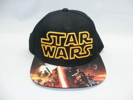 STAR WARS Black Embroidered Winter Trucker Cap Hat Retro Adjustable Lucasfilm - £14.91 GBP