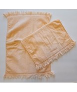 Set of 2 Vintage Burlington House Collection 100% Cotton Hand Towels Peach - £17.00 GBP
