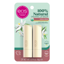 EOS 100% Natural &amp; Organic Lip Balm Stick - Vanilla Bean | 0.14 oz | 2-p... - $19.79