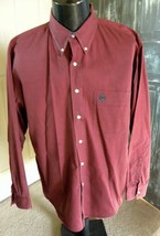 Men&#39;s Bugle Boy Original Burgundy Long Sleeve Shirt Size L - £9.58 GBP