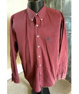 Men&#39;s Bugle Boy Original Burgundy Long Sleeve Shirt Size L - £9.56 GBP