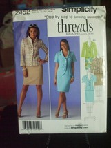 Simplicity 2452 Misses Jackets &amp; Skirt Pattern - Size 6-14 Bust 30 1/2 t... - $9.32