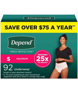 Depend Fit-Flex Incontinence Small Underwear - 92 Count - $1,148.82 MXN