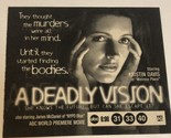 A Deadly Vision Vintage Tv Print Ad Kristen Davis TV1 - £4.65 GBP