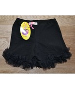 Kaiya Eve Size 2 Ruffled Black Girls Shorts, - £10.17 GBP
