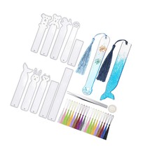 10 Pieces Silicone Bookmark Resin Mold Diy Bookmark Mould Epoxy Resin Casting - £15.81 GBP