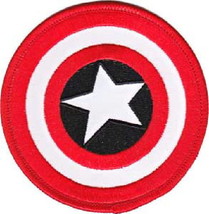 Marvel Comics Captain America Shield Logo Embroidered Patch Style 2, NEW UNUSED - £6.26 GBP