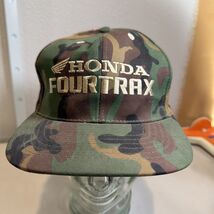 Vintage 80s 90s Honda Camo Fourtrax Snapback Hat Cap One Size Embroidered - €15,44 EUR