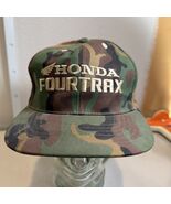 Vintage 80s 90s Honda Camo Fourtrax Snapback Hat Cap One Size Embroidered - $18.00