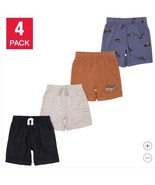 Pekkle Boys Girls Shorts Multicolor 4-Pack Trucks Pull-On Elastic Waist - $727.52 MXN