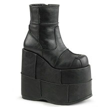 FINAL SALE STA201/BVL DEMONIA Men 7&quot; Platform Goth Black Gogo Ankle Boots 6 - $69.95