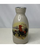 Chicken  Rooster bottle Casey Pottery Marshall Texas 6.2&quot; USA Farmhouse - $511.15 MXN