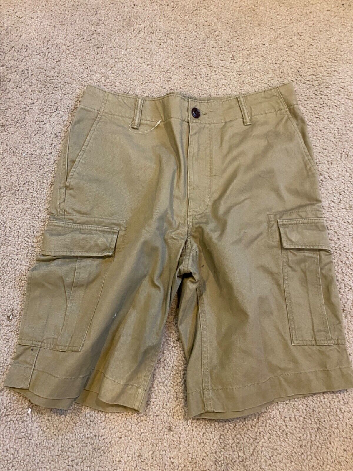 Lands End Mens 32 Traditional Fit Beige Casual Shorts - $18.49