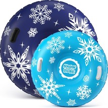 Snow Tube Inflatable Snow Sled Toboggan Snow Toys for Kids and Adults He... - £11.59 GBP
