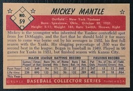 1953 Bowman #59 Mickey Mantle Reprint - MINT - New York Yankees - £1.56 GBP