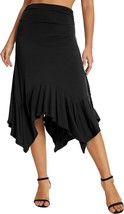 Women&#39;s Flowy Stretchy Midi Skirt - £43.31 GBP