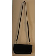 Dooney & Bourke Cabriolet Black Canvas Crossbody Clutch Leather Handbag Bag - $73.26