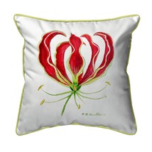 Betsy Drake Red Lily Flower Extra Large 22 X 22 Indoor Outdoor Pillow - £55.38 GBP