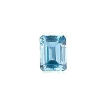 Natural Aquamarine Emerald Cut AAA Quality Loose Gemstone Available in 4x3MM-8x6 - £23.45 GBP