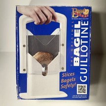 Bagel Slicer Cutter &quot;The Original Bagel Guillotine&quot; White Safe Easy To Use - $14.85