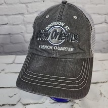 New Orleans Bourbon Street Hat Gray Meshback Adjustable Ball Cap Travel  - £9.49 GBP