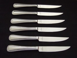 Set Of 6 Reed &amp; Barton Wakefield 18 10 Stainless Steak Knives 9 3/4&quot; Excellent - £15.87 GBP