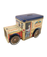 Vintage Cherrydale Farms Delivery Truck Tin Box Coin Bank with Rotating ... - $8.49