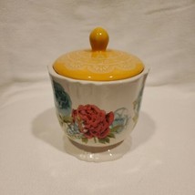 Pioneer Woman Blossom Jubilee Cream &amp; sugar chintz teal yellow kitchen stoneware - £17.13 GBP