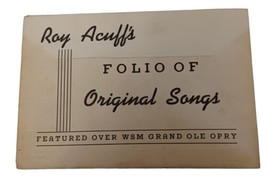 Souvenir Cartolina Raccoglitore Roy Acuff&#39;s Folio Di Originale Songs - £15.08 GBP