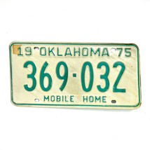 1975 United States Oklahoma Base Mobile Home License Plate 369-032 - £14.70 GBP