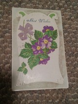 015 Vintge Best Wishes Postcard Violets 1908 Carrol Co Maryland 1 Cent F... - £4.68 GBP