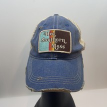 Judith March Hot Southern Mess Patch Hat Logo Distress Trucker Style Cap - $11.57
