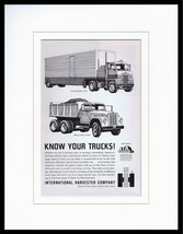 1963 International Harvester Trucks Framed 11x14 ORIGINAL Vintage Advertisement - £35.47 GBP