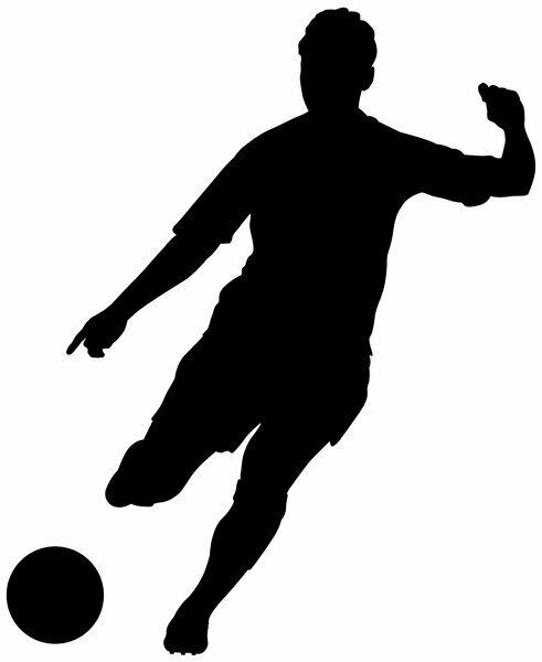 2x Soccer player Vinyl Decal Sticker Different colors & size for Cars/Windows