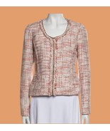 Cynthia Rowley Tweed Jacket with Fringe Detail Front Closure Fully Lined... - $855.30 MXN