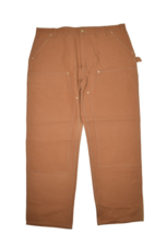 Vintage Carhartt Pants Mens 44x32 Brown Duck Canvas Double Knee Workwear USA - £64.32 GBP