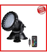 Modern RGB Submersible Spotlight - Waterproof, Timer-Enabled for Magical... - $33.65